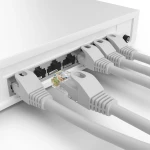 POWERTECH καλώδιο δικτύου CAB-N413-5  Cat 6 U/UTP  CCA  250Hz  0.25m  γκρι  5τμχ