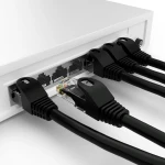 POWERTECH καλώδιο δικτύου CAB-N401-5  Cat 6 U/UTP  CCA  250Hz  0.25m  μαύρο  5τμχ