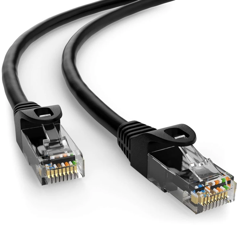 POWERTECH καλώδιο δικτύου CAB-N401-5  Cat 6 U/UTP  CCA  250Hz  0.25m  μαύρο  5τμχ