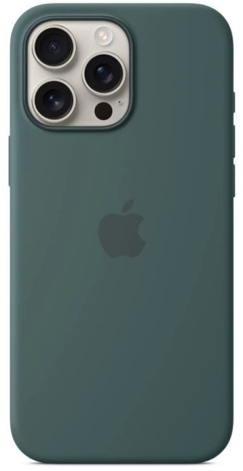 Apple iPhone 16 Pro Silicone Case with MagSafe Lake Green