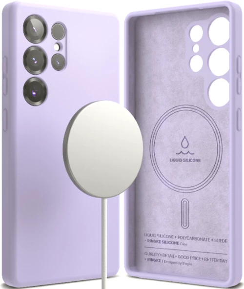 RINGKE SILICONE MAGNETIC MAGSAFE-SAMSUNG GALAXY S25 ULTRA LAVENDER