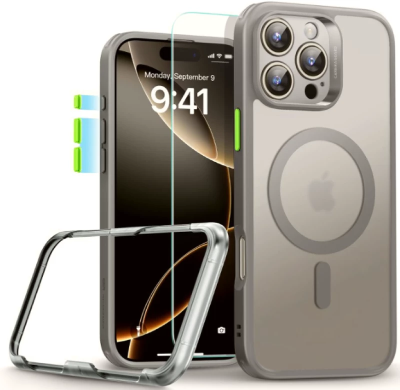 ESR CLASSIC PRO SET HALOLOCK MAGSAFE IPHONE 16 PRO FROSTED GREY