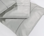 Μαξιλαροθήκες Oxford Down Town Solid Colours S250/20 Silver Βαμβακοσατέν  - Ζεύγος 52 x 75 +3