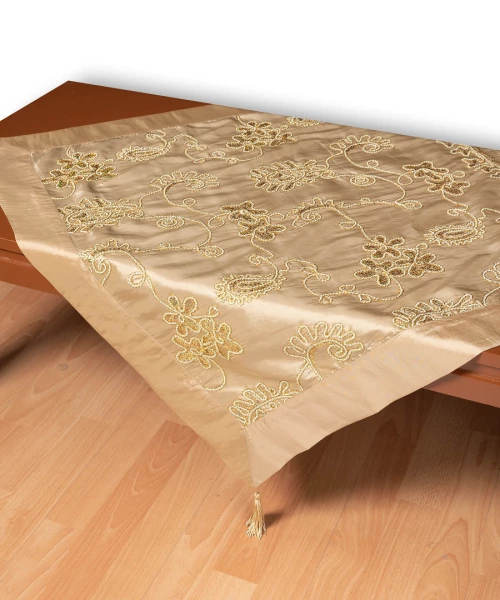 Σατέν καρέ 7710 (80cm x 80cm) χρυσό - -