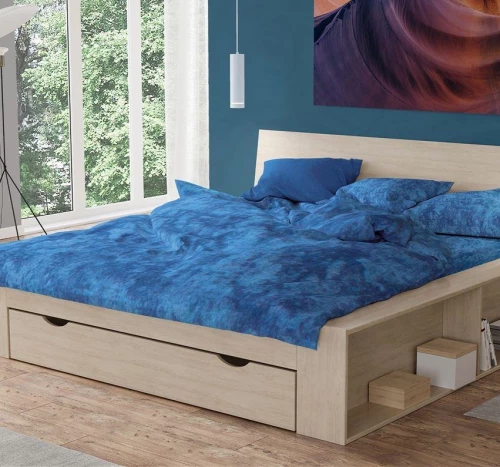 Σεντόνι King Size (240x270) Premium Shadow 631 Electric Blue βαμβακερό DimCol