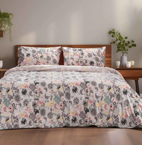 Σετ Σεντόνια King Size (180x200+30) Με Λάστιχο SPRIGS βαμβακερά Madi