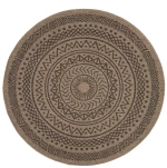 Χαλί 4Season Ψάθα Στρογγυλό 240x240 Avanos 8894 BLACK Royal Carpet
