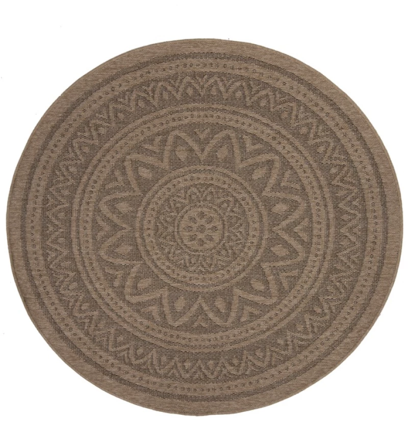 Χαλί 4Season Ψάθα Στρογγυλό 200x200 Avanos 8871 BLACK Royal Carpet