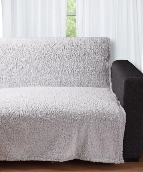 Διακοσμητικό fleece ριχτάρι 033 (150cm x 200cm) silver - -