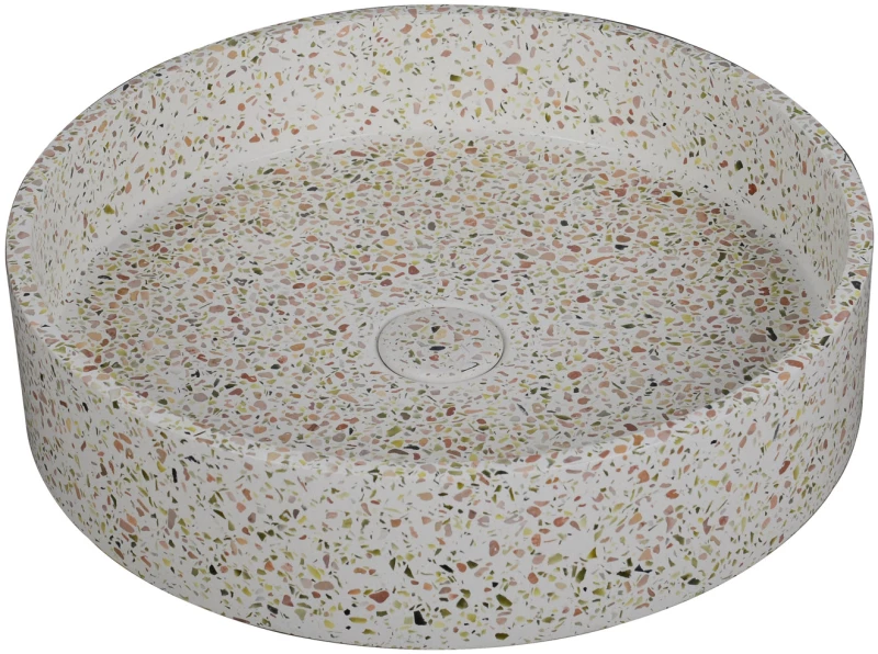 Νιπτήρας επικαθήμενος με βαλβίδα ELPIS Fruitcake CS-0003 KARAG Ø42,5x10cm