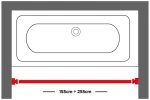 155-255 Ø 20 mm mat aluminum βραχίονας μπάνιου πτυσσόμενος Sealskin
