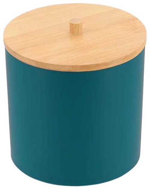 Δοχείο με καπάκι bamboo μπλε