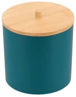 Δοχείο με καπάκι bamboo μπλε