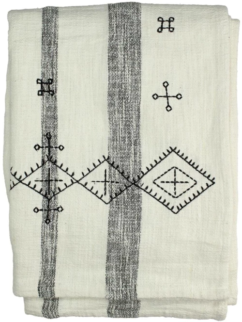 Ριχτάρι ArteLibre Ριγέ Μαύρο Βαμβακερό 130x170cm