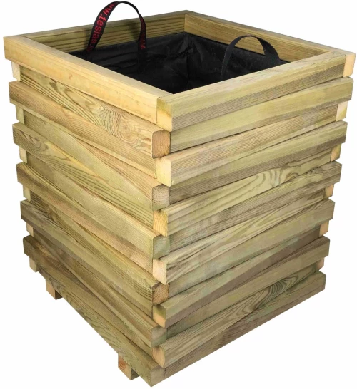 Tesias Γλάστρα εισόδου τετράγωνη ασύμμετρη - 50x50x60-Tesias  TES-126