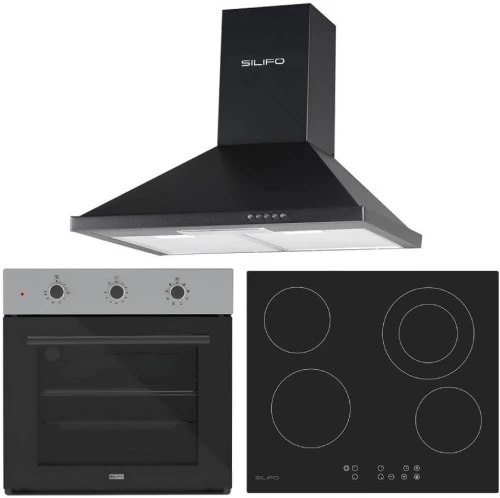 SILIFO ΣΕΤ ΣΕΤ ΦΟΥΡΝΟΣ SF6008 INOX + ΕΣΤΙΑ ΚΕΡΑΜΙΚΗ SF6822HV5 + ΑΠΟΡΡΟΦΗΤΗΡΑΣ ΚΑΜΙΝΑΔΑ SF6622 BLACK 60CM (4 ΕΤΗ ΕΓΓΥΗΣΗ ΕΛΛΗΝΙΚΗΣ ΑΝΤΙΠΡΟΣΩΠΕΙΑΣ) SILIFO 999-002-92251