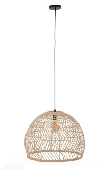 Artekko Bamboo Φωτιστικό Οροφής Μονόφωτο (Ε27) Φυσική Απόχρωση (55x55x40)cm Artekko 023-3355
