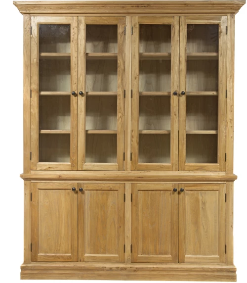 Artekko Βιτρίνα με ντουλάπι από ξύλο μασίφ (180x45x220)cm Artekko 617-0253