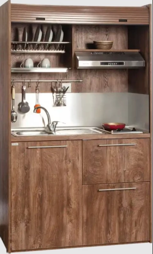 SILVER  ΠΟΛΥΚΟΥΖΙΝΑ ΑΜΟΝΤΑΡΙΣΤΟ ΣΕ  ΠΑΛΕΤΑ ΠΟΛΥΚΟΥΖΙΝΑΚΙ KS ine KS 190 καρυδί KS 190XORISKARIDI  ΜΕ  ψυγείο Και δωρο Εξτρα