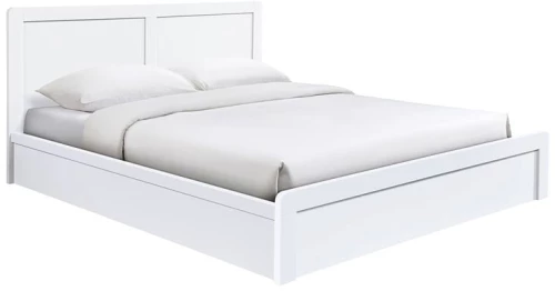 WOODWELL Ε73860,1CALIBER Κρεβάτι Διπλό για Στρώμα 160x200cm, Απόχρωση Άσπρο 168x210x100cm Ε73860,1