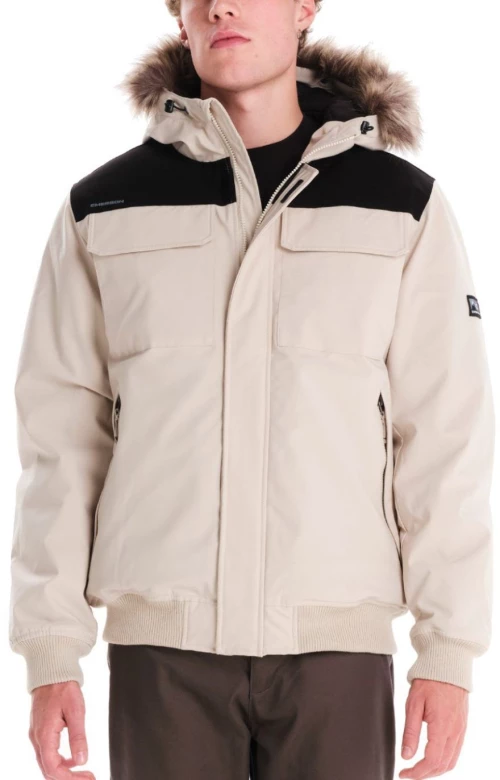 EMERSON Ανδρικό μπουφάν bomber πούπουλο 242.EM10.66 ECRU/BLACK