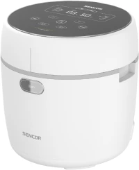 Ατμομάγειρας Ρυζιού Sencor SRM 0670WH 0,6lt 500W με Αντικολλητική Επιφάνεια Low Carb και Low Sugar Function Λευκός