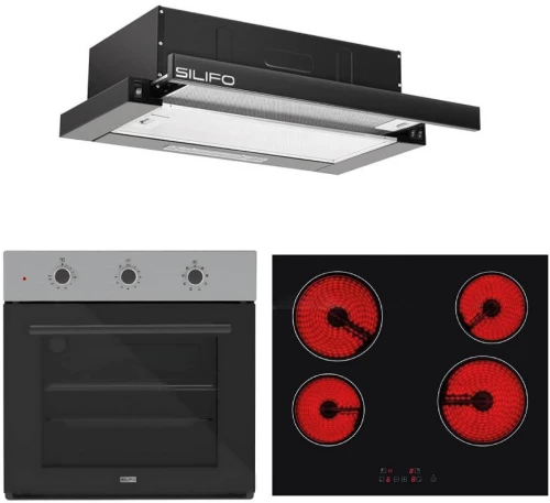 SILIFO ΣΕΤ ΦΟΥΡΝΟΣ SF6008 INOX + ΕΣΤΙΑ ΚΕΡΑΜΙΚΗ SF6135 + ΑΠΟΡΡΟΦΗΤΗΡΑΣ ΣΥΡΟΜΕΝΟΣ SF6665 BLACK (4 ΕΤΗ ΕΓΓΥΗΣΗ ΕΛΛΗΝΙΚΗΣ ΑΝΤΙΠΡΟΣΩΠΕΙΑΣ) SILIFO 999-002-92255