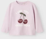 Μπλούζα μακρυμάνικη κορίτσι "I like you cherry much" ροζ