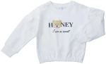 Μπλούζα φούτερ "Honey" εκρού