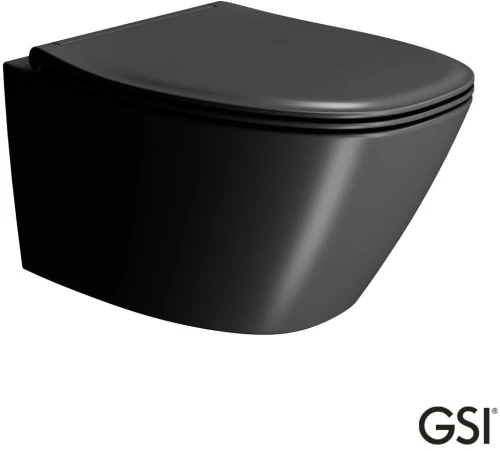 GSI Modo Λεκάνη Κρεμαστή με κάλυμμα βακελίτη Slim Soft Close αποσπώμενο Ardesia