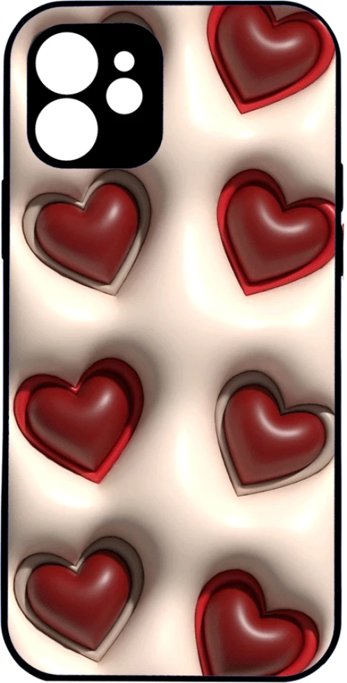 Red hearts IPhone 12
