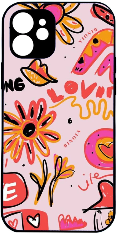 pink flower love IPhone 15