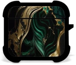 Marble Green-Gold Airpods 4