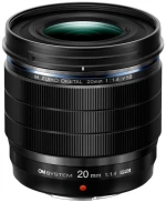 Olympus OM SYSTEM M.Zuiko PRO Digital ED 20mm 1:1.4  incl. Lens hood & Wrapping cloth