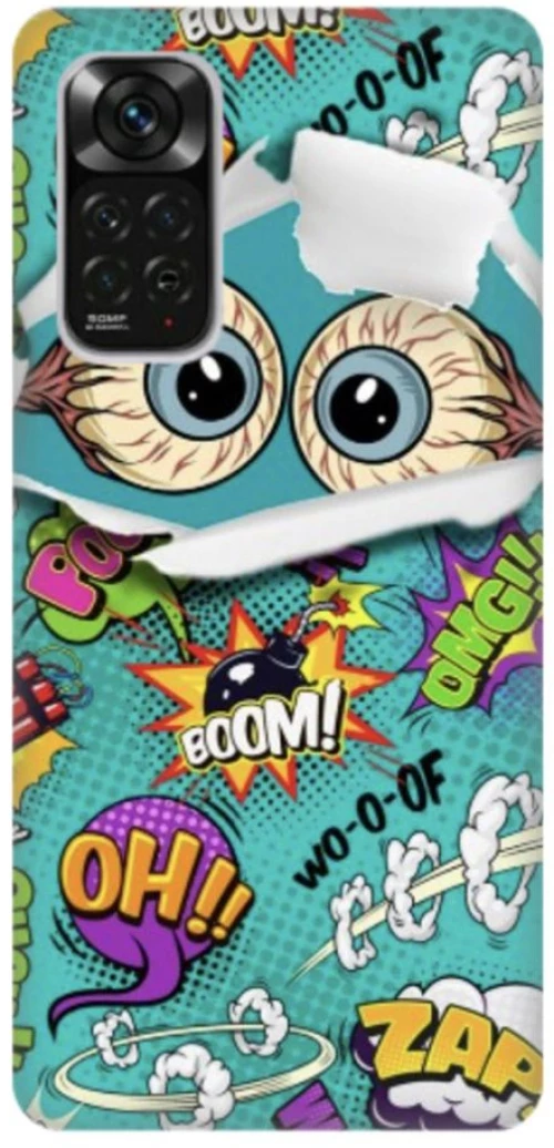Comic Eyes Silicone case Θήκη για Xiaomi Redmi Note 11 4G green