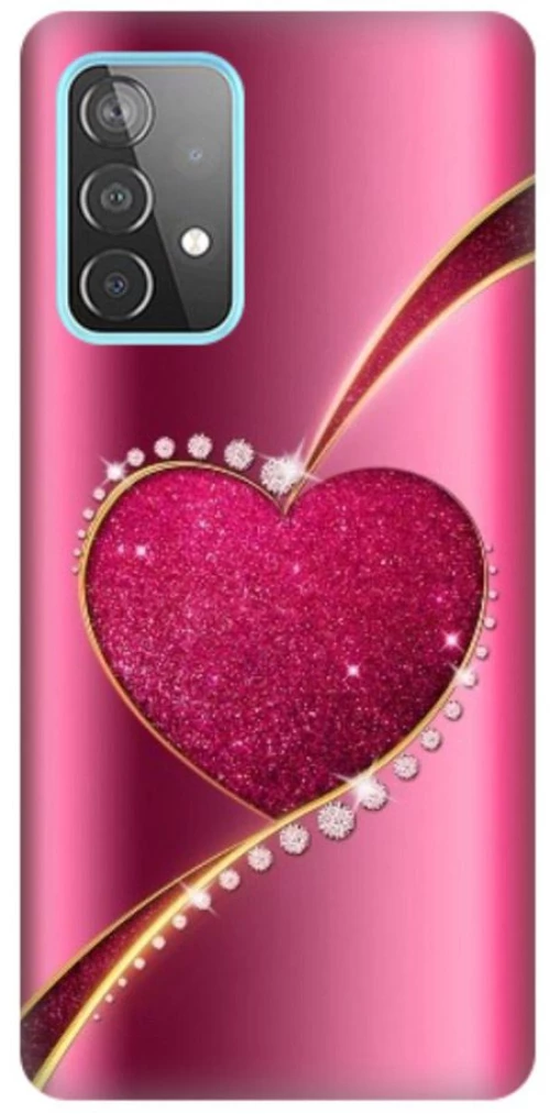 Shining Heart Silicone case Θήκη για Samsung Galaxy A52s / A52 5G / A52 4G pink