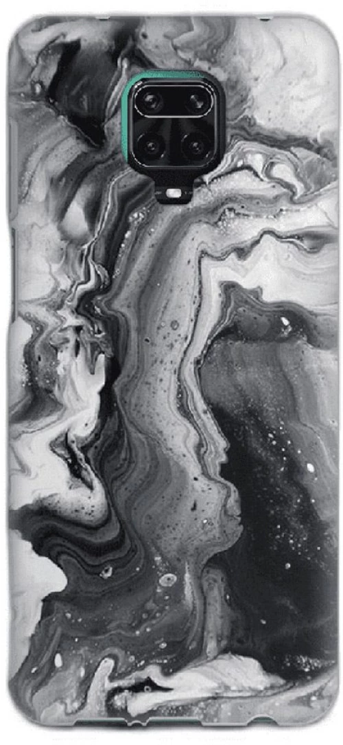 Marble Silicone case Θήκη για Xiaomi Redmi Note 9S / 9 Pro / 9 Pro Max black-white 2