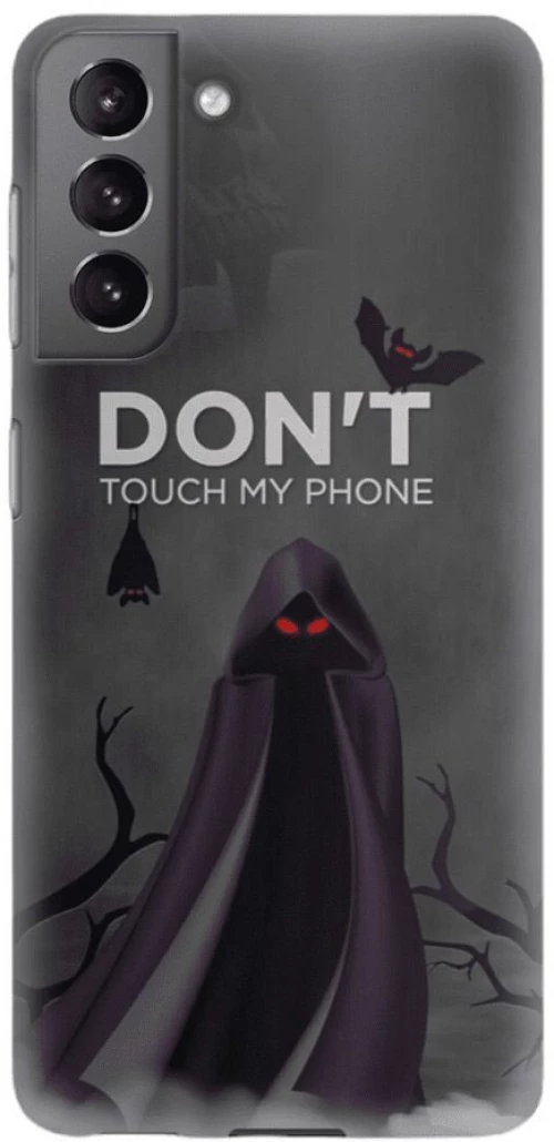 Don’t Touch My Phone Silicone case Θήκη για Samsung Galaxy S21+ Plus grey