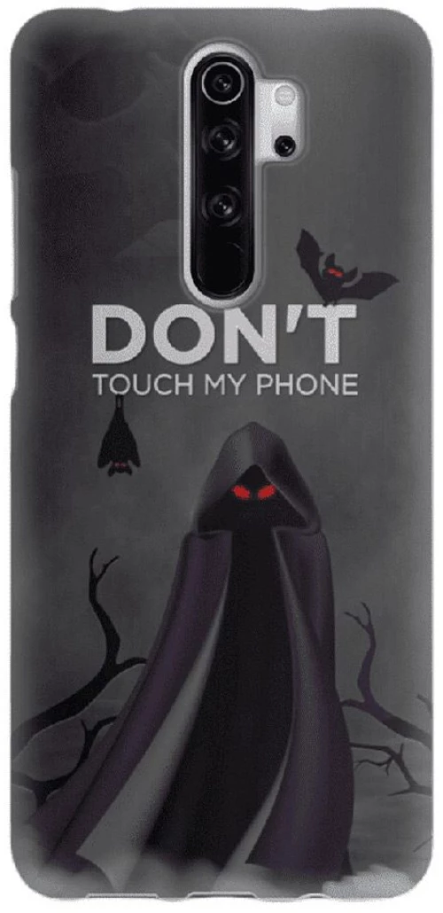 Don't Touch My Phone Silicone case Θήκη για Xiaomi Redmi Note 8 Pro grey