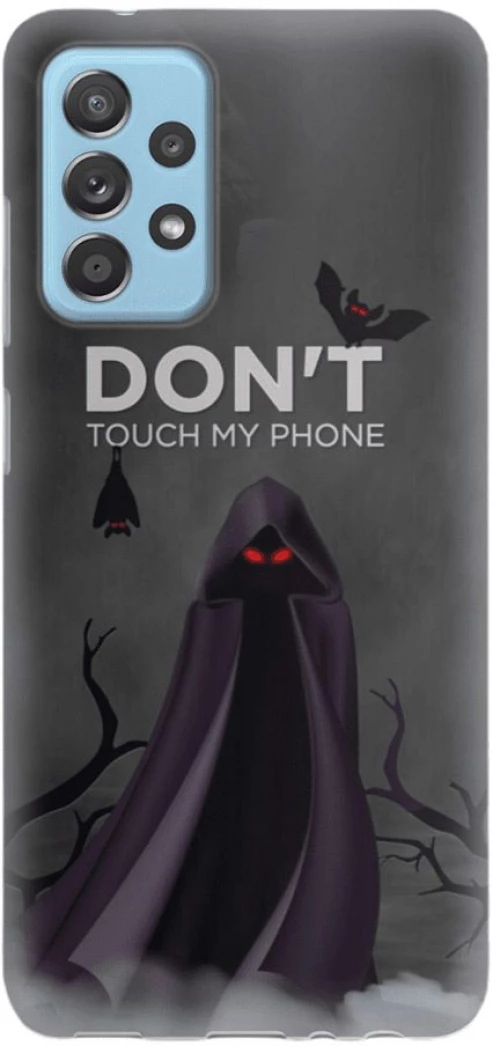 Don't Touch My Phone Silicone case Θήκη για Samsung Galaxy A32 4G grey