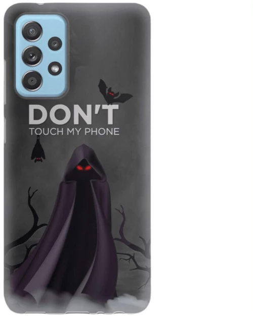 Don't Touch My Phone Silicone case Θήκη για Samsung Galaxy A72 grey