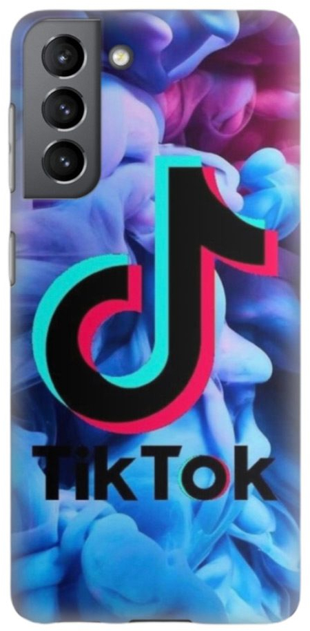 Tik Tok Silicone case Θήκη για Samsung Galaxy S21 Plus blue