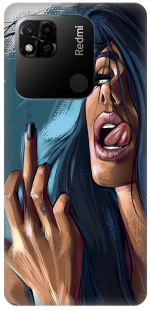 Woman Silicone case Θήκη για Xiaomi Redmi 10A Blue