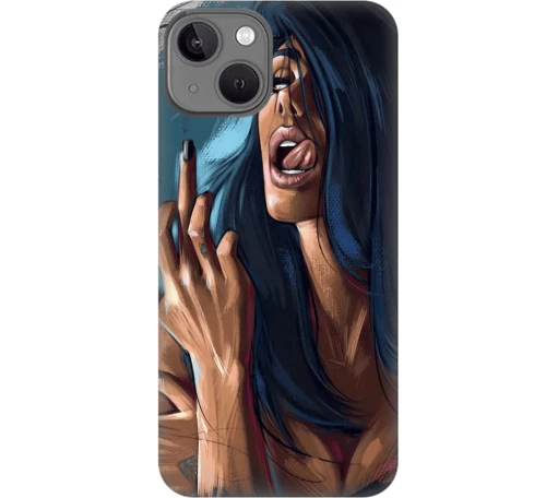 Woman Silicone case Θήκη για iPhone 13 blue