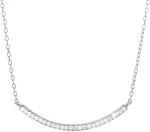 Ασημένιο κολιέ 925 μπάρα με κρύσταλλα Swarovski (J1000)