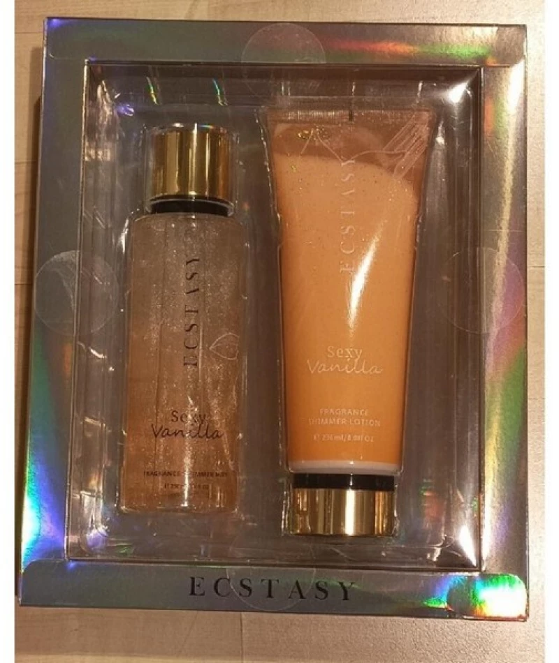 Ecstasy Set Sexy Vanilla Shimmer Body Cream 236ml & Body Mist 250ml