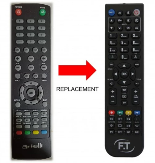ARIELLI 32/42A114T2 REPLACEMENT REMOTE CONTROL