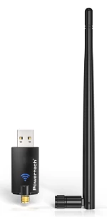 POWERTECH ασύρματος USB αντάπτορας δικτύου & Bluetooth 5.3 PT-1386, 900Mbps WiFi 6