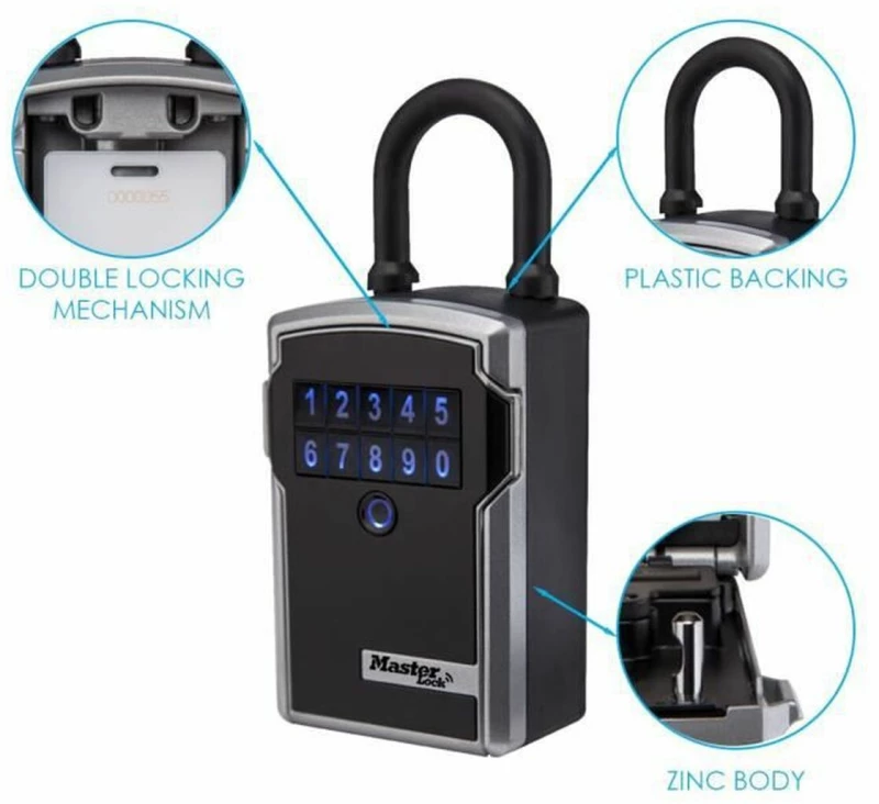 Θυρίδα ασφαλείας Master Lock 5440EURD Κλειδιά Μαύρο/Ασημί Ψευδάργυρος 18 x 8 x 6 cm (x1)