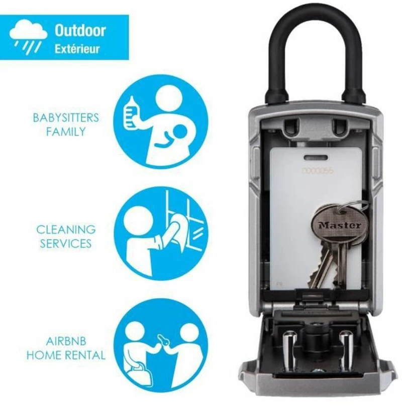 Θυρίδα ασφαλείας Master Lock 5440EURD Κλειδιά Μαύρο/Ασημί Ψευδάργυρος 18 x 8 x 6 cm (x1)